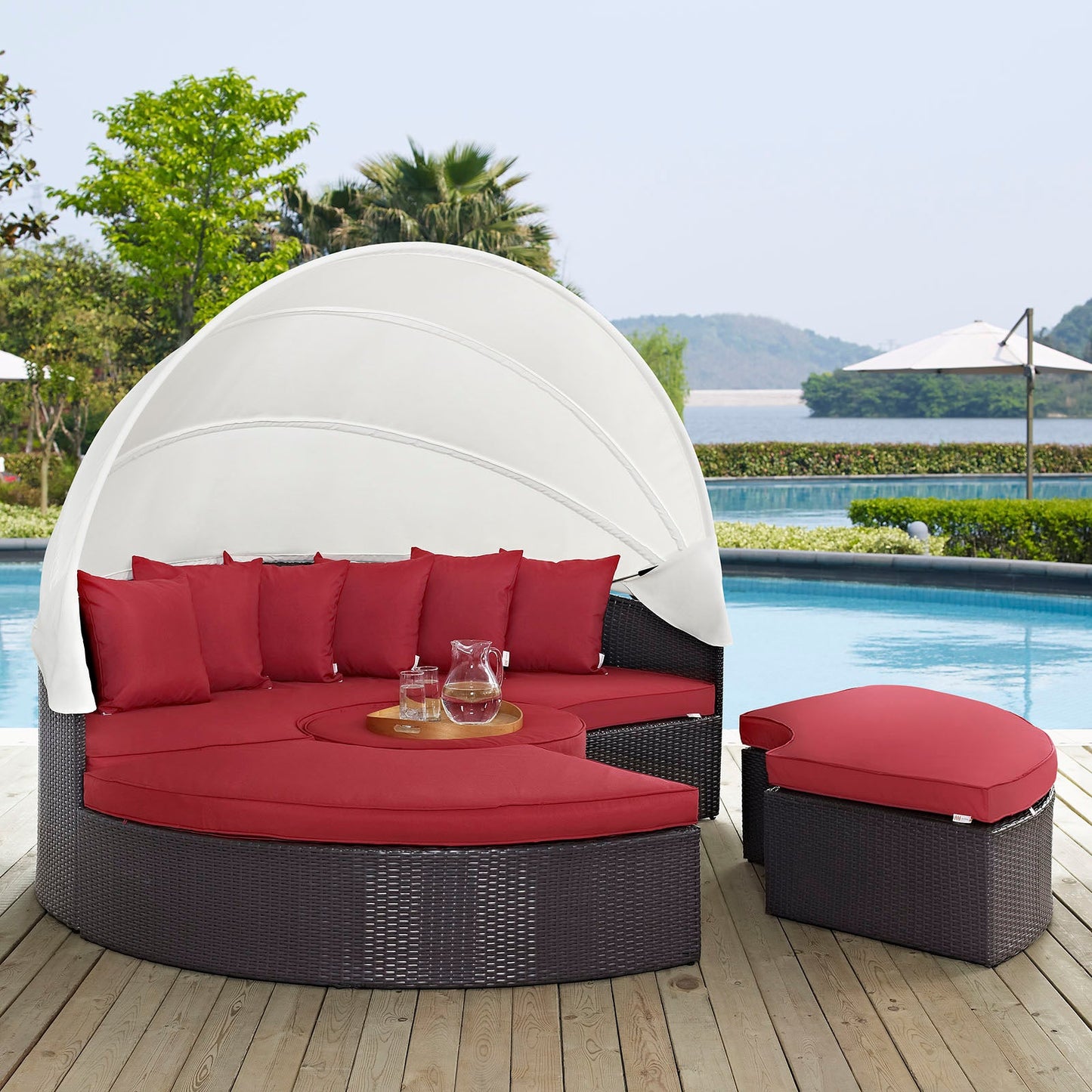 Modway Quest Canopy Outdoor Patio Daybed | Outdoor Patio Daybed | Modishstore-32