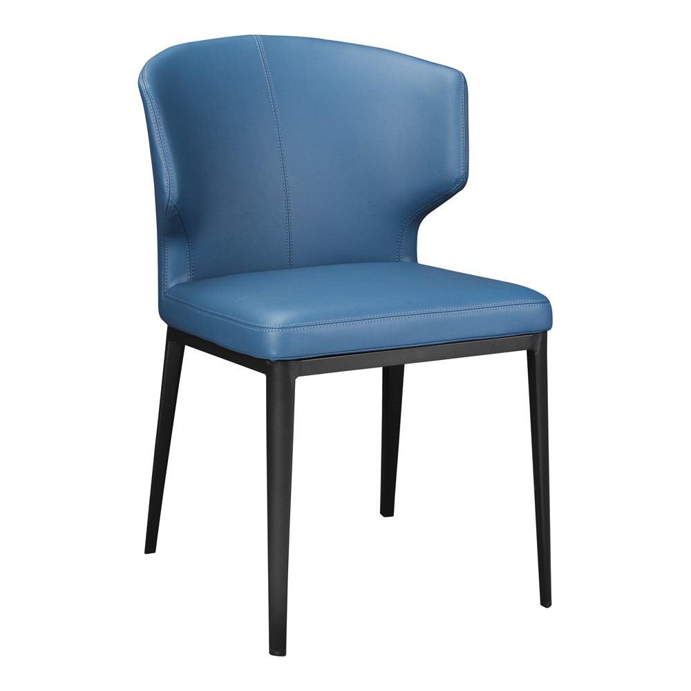 Moe's Home Collection Delaney Side Chair Steel Blue - Set Of 2