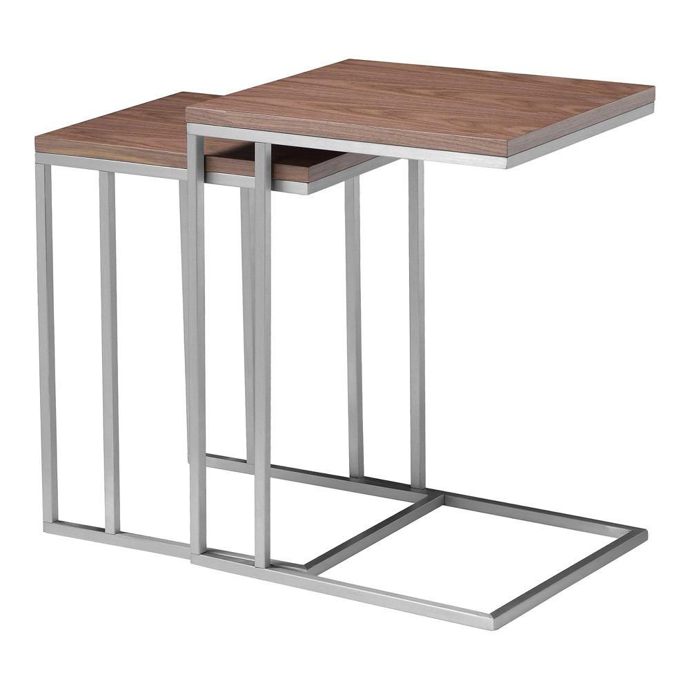 Moe's Home Collection Tabella Tables Set Of 2 Walnut