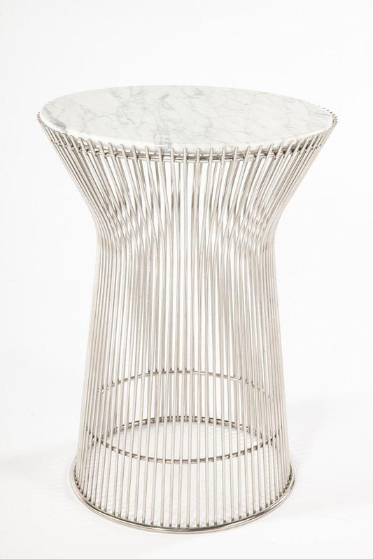 Control Brand The Fishburne Side Table With White Carrera Style Marble Top