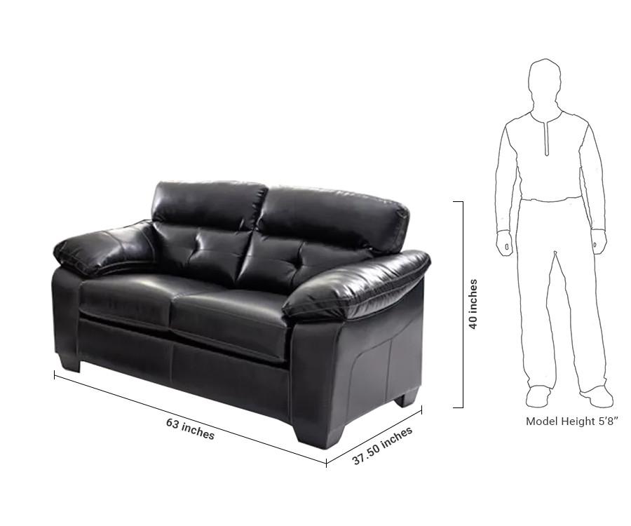 Flash Furniture Benchcraft Bastrop Loveseat In Midnight Durablend
