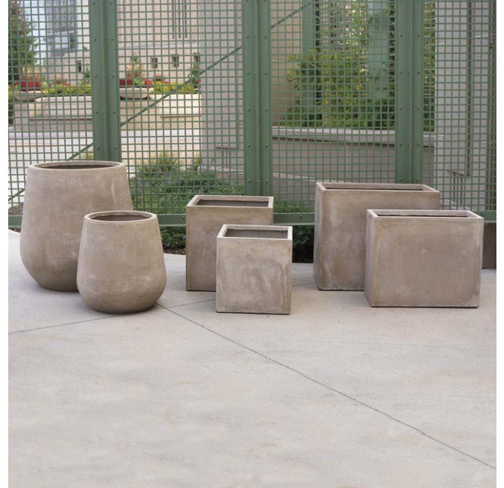 Gold Leaf Design Group Urbano Bell Fiber Clay Planters - Set Of 2