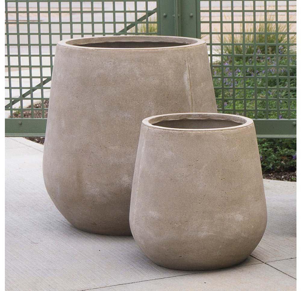 Gold Leaf Design Group Urbano Bell Fiber Clay Planters - Set Of 2