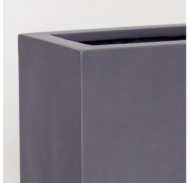 Gold Leaf Design Group Tall Rectangle Planter 30" H - Pewter