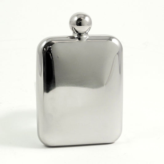 Bey-Berk 6 oz. Round Stainless Steel Flask
