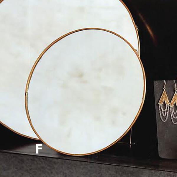 Roost Round Brass-Edged Display Mirrors