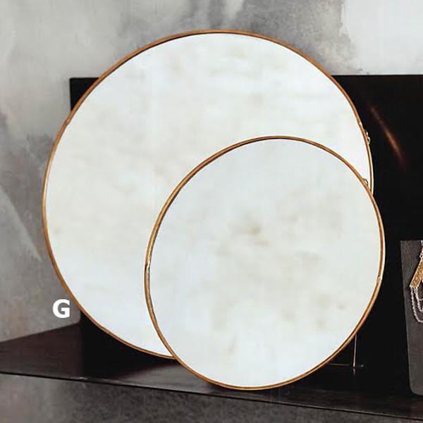 Roost Round Brass-Edged Display Mirrors