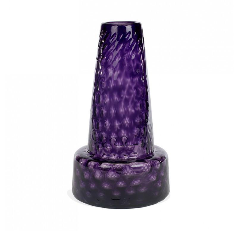 Gold Leaf Design Group Optic Amethyst Glass Vases