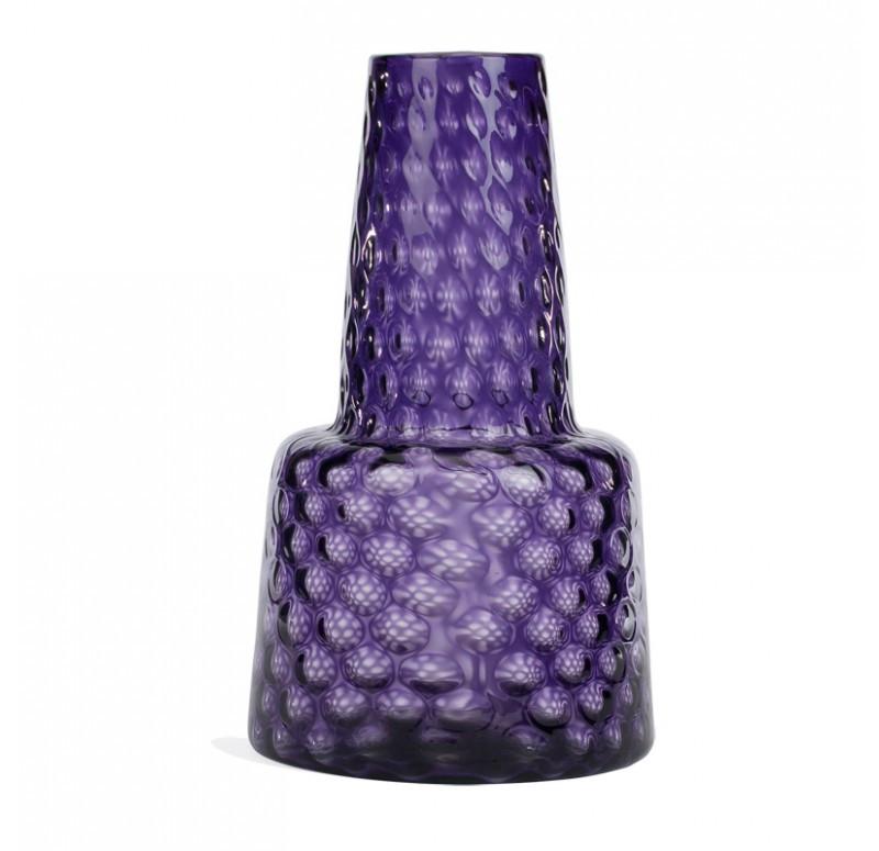 Gold Leaf Design Group Optic Amethyst Glass Vases