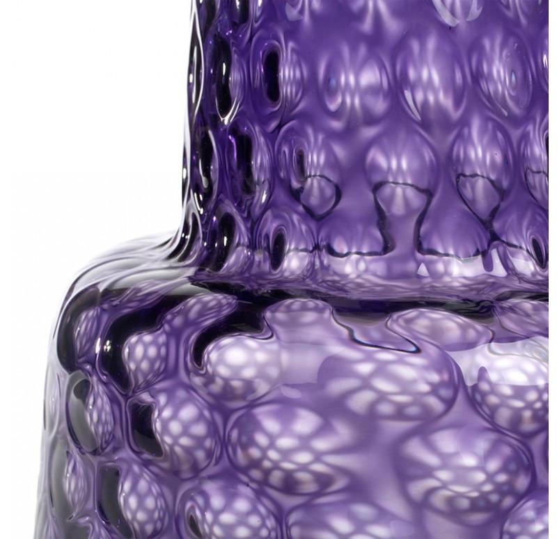Gold Leaf Design Group Optic Amethyst Glass Vases