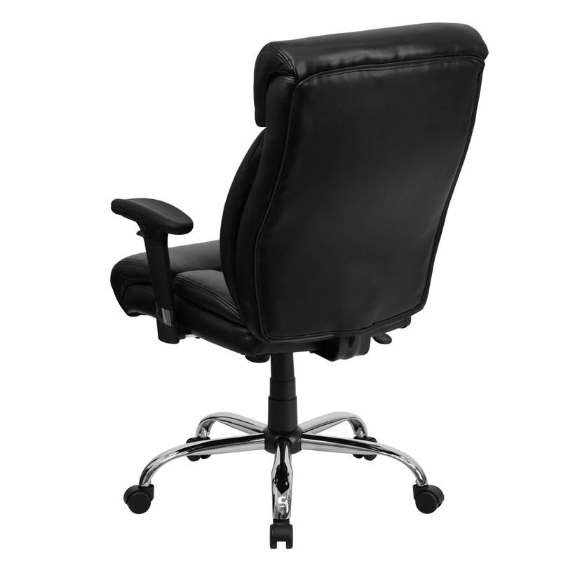 Flash Furniture Hercules Series 400 Lb. Capacity Big & Tall Black Leather Executive Swivel Office Chair With Height Adjustable Arms