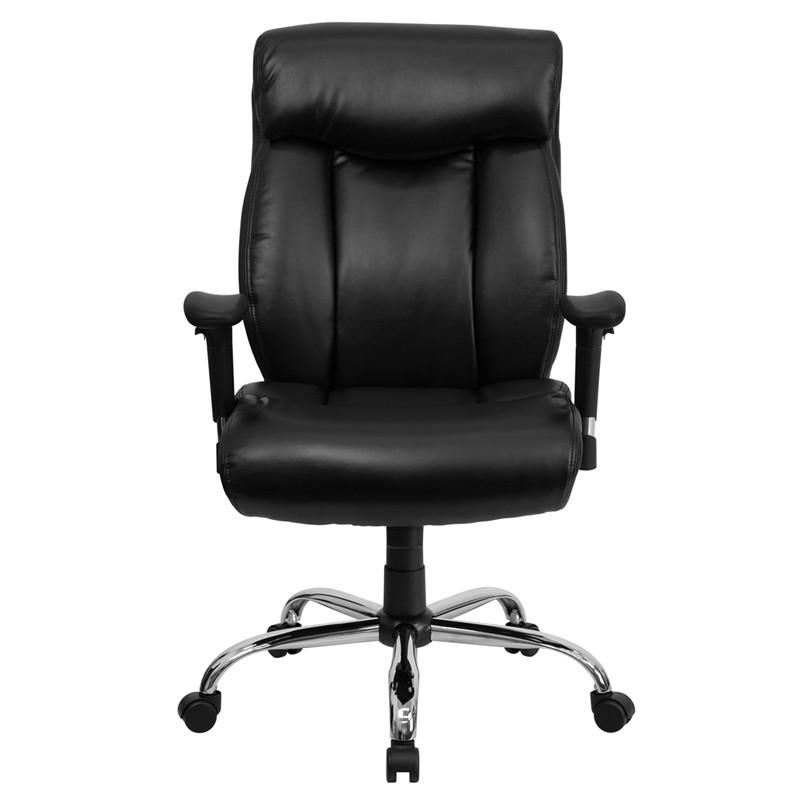Flash Furniture Hercules Series 400 Lb. Capacity Big & Tall Black Leather Executive Swivel Office Chair With Height Adjustable Arms