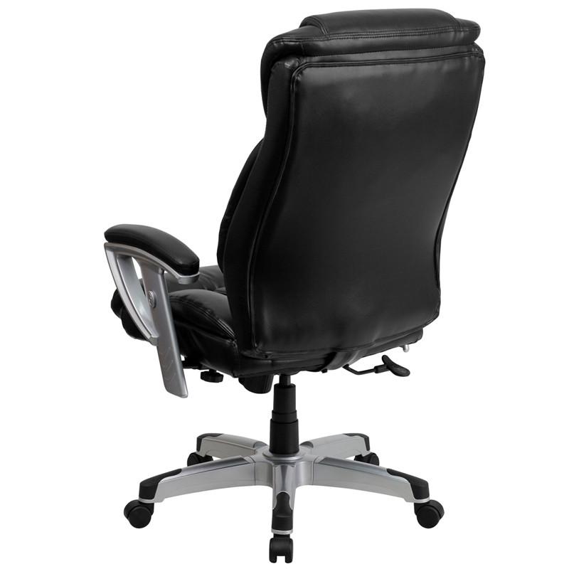 Flash Furniture Hercules Series 400 Lb. Capacity Big & Tall Black Leather Executive Swivel Office Chair With Height & Width Adjustable Arms