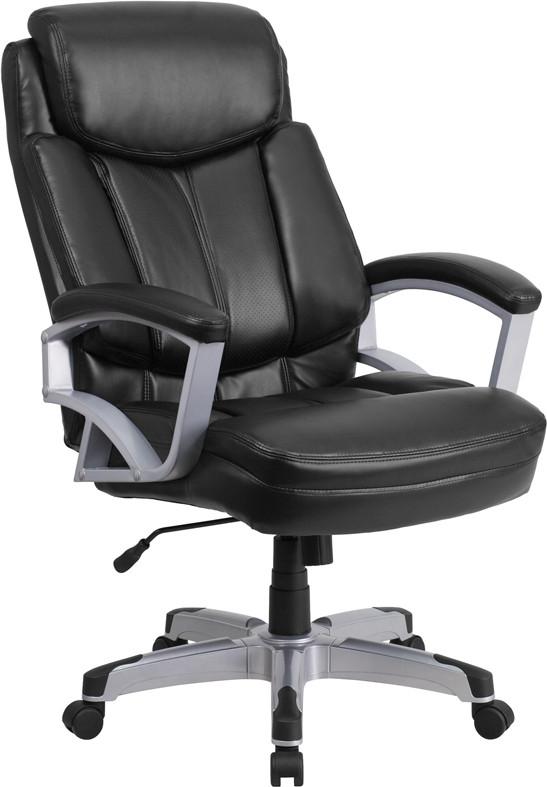 Flash Furniture Hercules Series 500 Lb. Capacity Big & Tall Black Leather Executive Swivel Office Chair