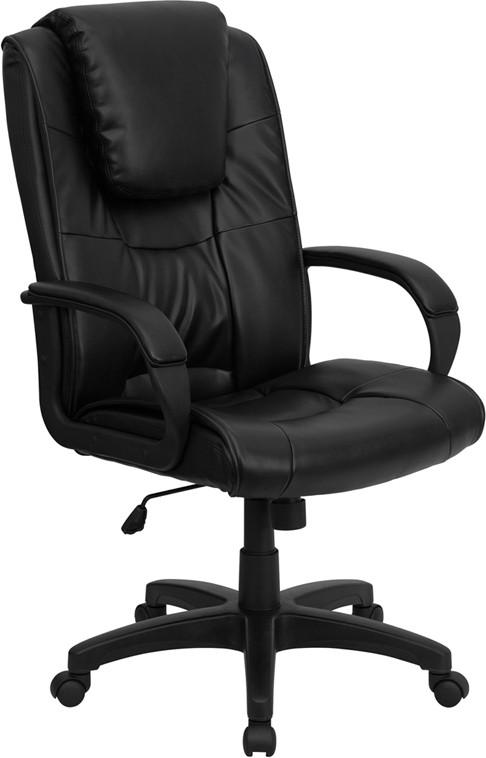 Flash Furniture High Back Black Leather Executive Swivel Office Chair