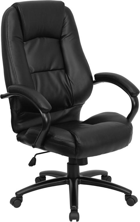 Flash Furniture High Back Black Leather Executive Swivel Office Chair
