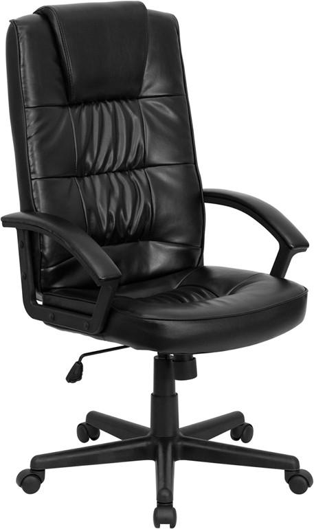 Flash Furniture High Back Black Leather Executive Swivel Office Chair