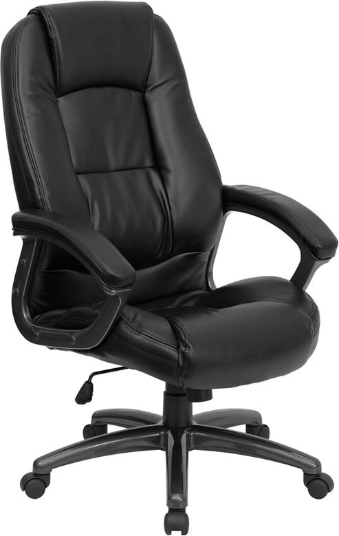 Flash Furniture High Back Black Leather Executive Swivel Office Chair