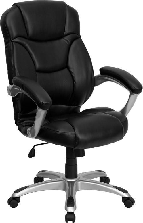 Flash Furniture High Back Black Leather Contemporary Executive Swivel Office Chair