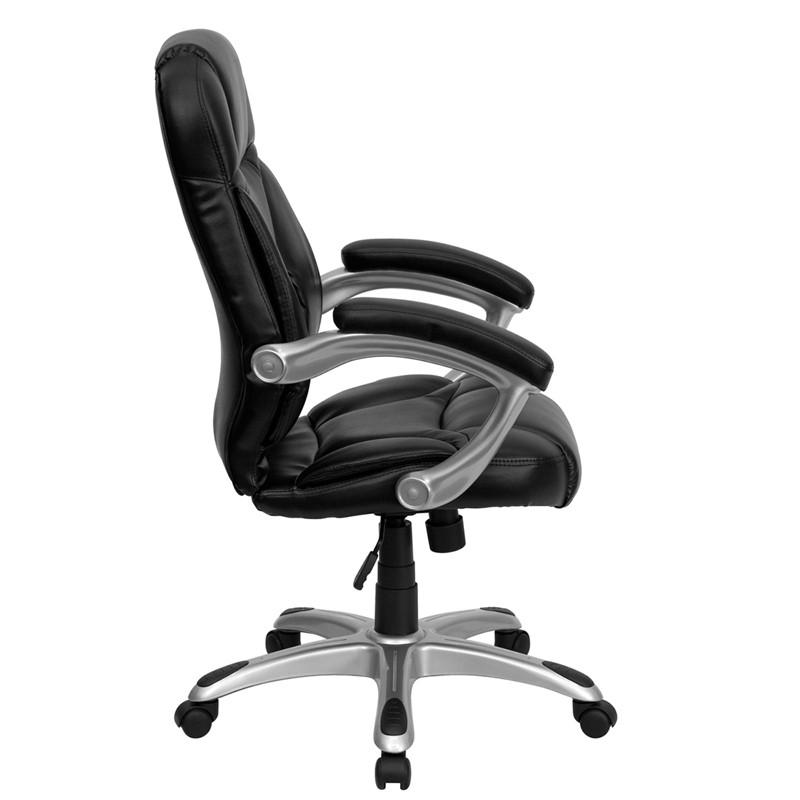 Flash Furniture High Back Black Leather Contemporary Executive Swivel Office Chair