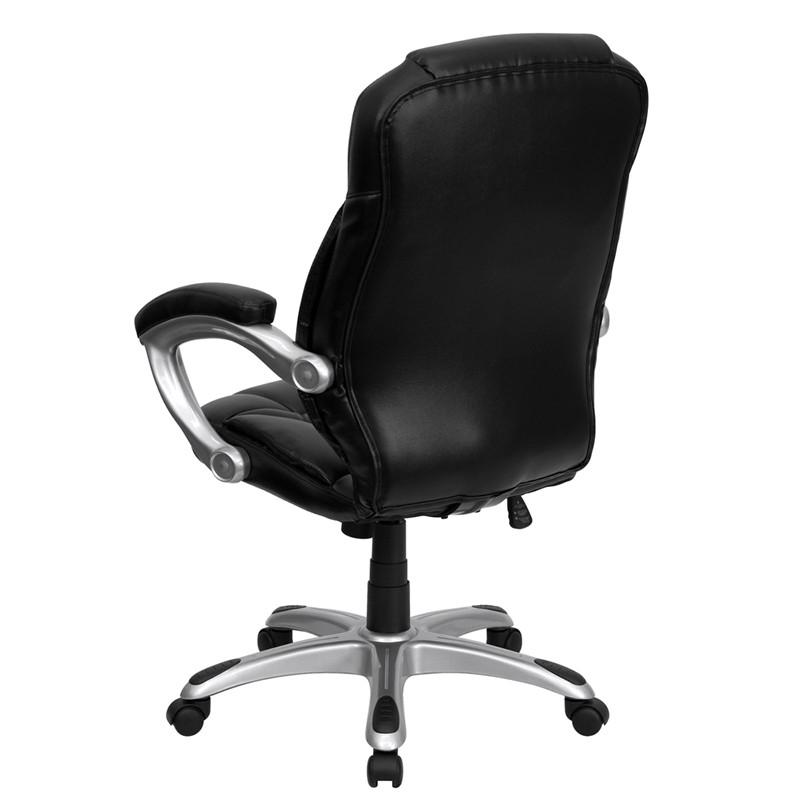 Flash Furniture High Back Black Leather Contemporary Executive Swivel Office Chair