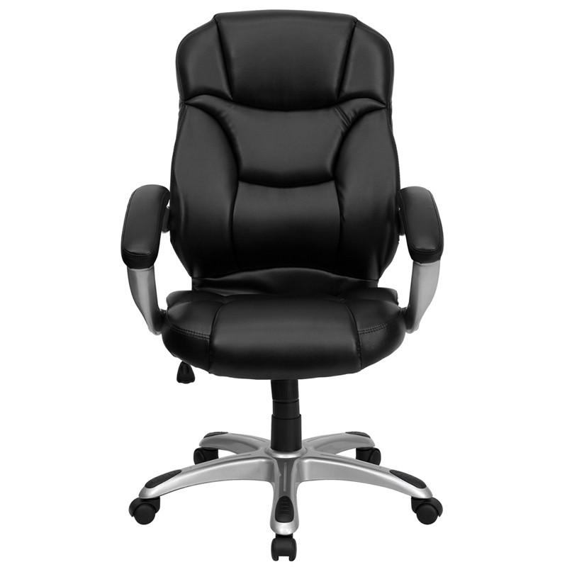 Flash Furniture High Back Black Leather Contemporary Executive Swivel Office Chair