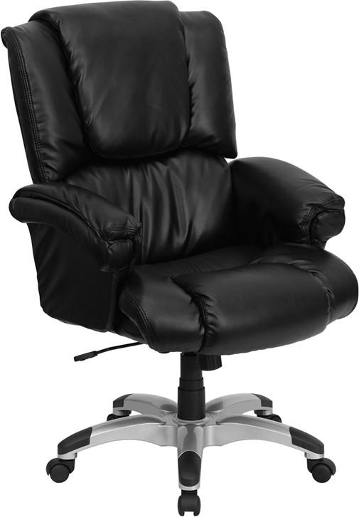 Flash Furniture High Back Black Leather Overstuffed Executive Swivel Office Chair