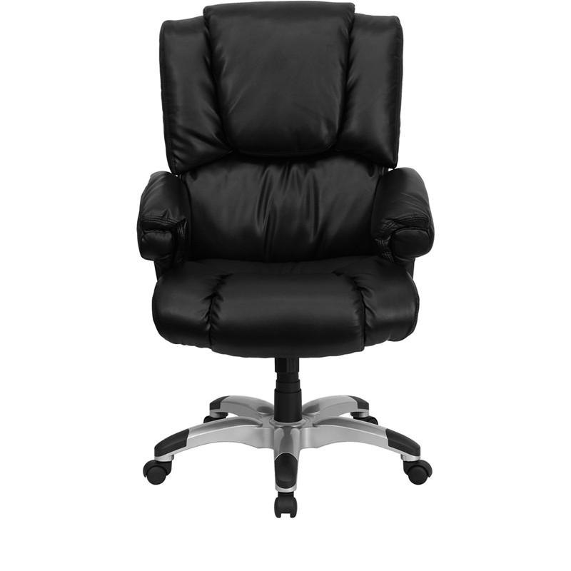 Flash Furniture High Back Black Leather Overstuffed Executive Swivel Office Chair