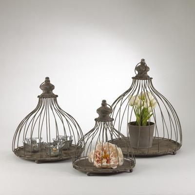 Saro Nesting Metal Domes - Set Of 3 Display Cases, Saro, - Modish Store