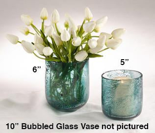 Saro Bubbled Glass Vases/Candle Holders Vases, Saro, - Modish Store
