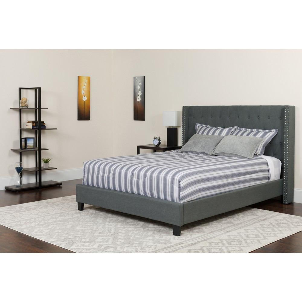 Flash Furniture Riverdale Twin Size Tufted Upholstered Platform Bed