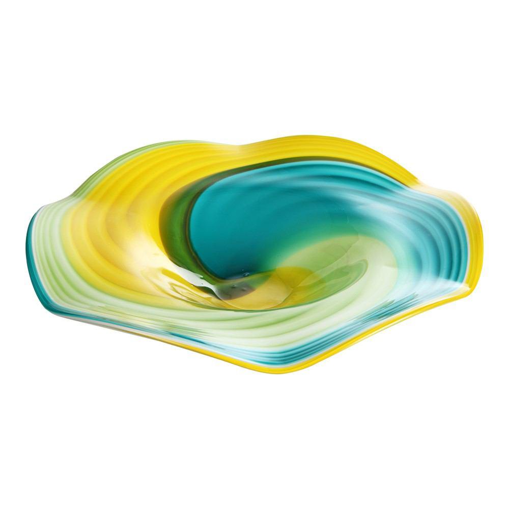 Moe's Home Collection Blue Curl Wall Plate - Set Of 2