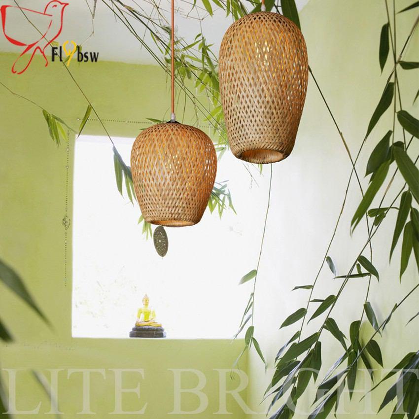 Handmade Bamboo Pendant Lights Southeast Asia Style Lighting Fixtures