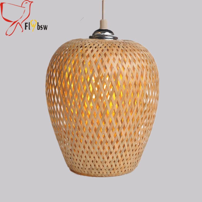 Handmade Bamboo Pendant Lights Southeast Asia Style Lighting Fixtures
