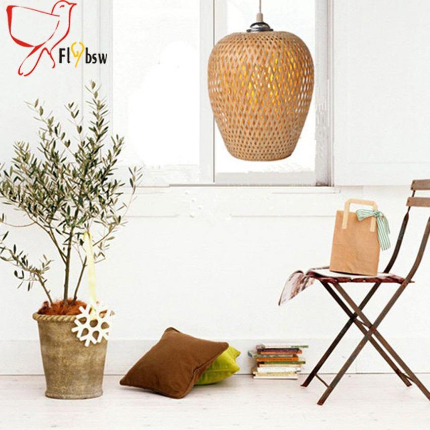 Handmade Bamboo Pendant Lights Southeast Asia Style Lighting Fixtures