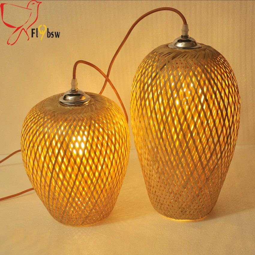 Handmade Bamboo Pendant Lights Southeast Asia Style Lighting Fixtures