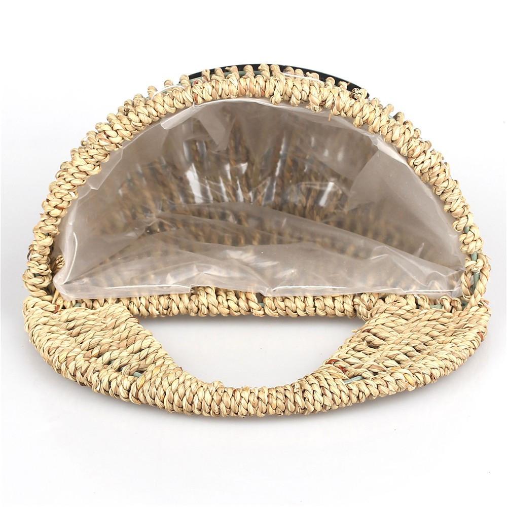 NCYP Flower Basket Wall Hanging Iron Straw Woven Flower Pot Planter Garden Decor Large Bins, Baskets & Buckets, Modish Store, - Modish Store
