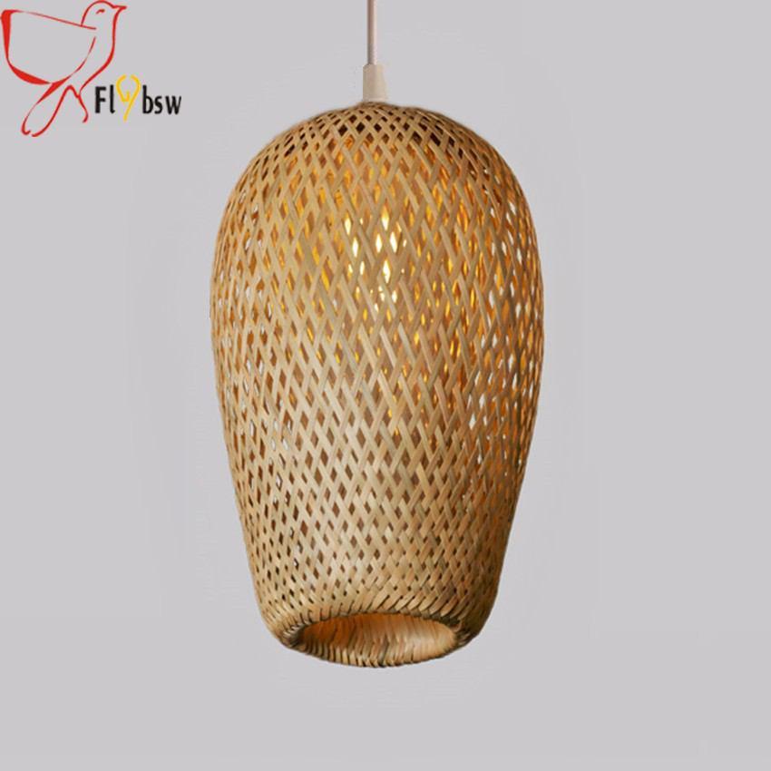 Handmade Bamboo Pendant Lights Southeast Asia Style Lighting Fixtures