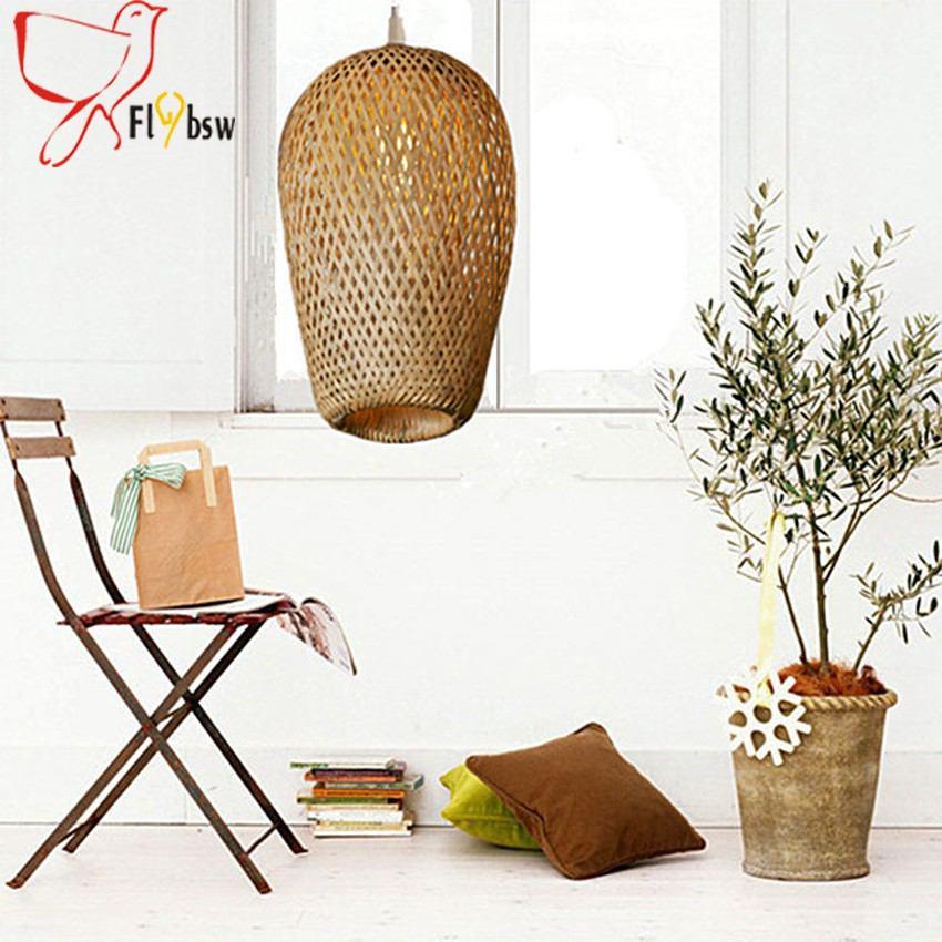Handmade Bamboo Pendant Lights Southeast Asia Style Lighting Fixtures