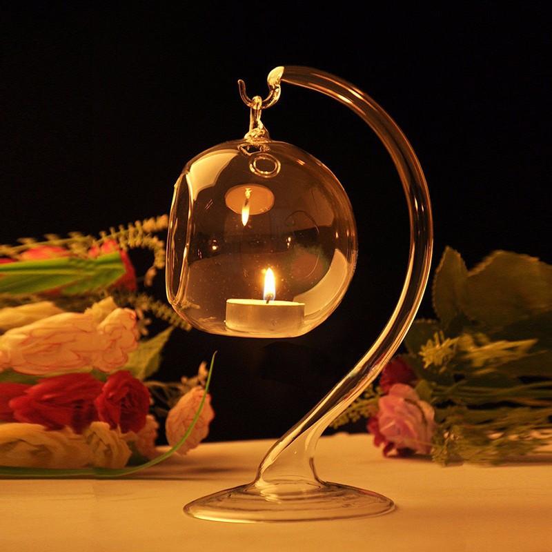 Hanging Crystal Glass Terrarium/ Candle Holder by Artisan Living Candle Holders, Artisan Living, - Modish Store