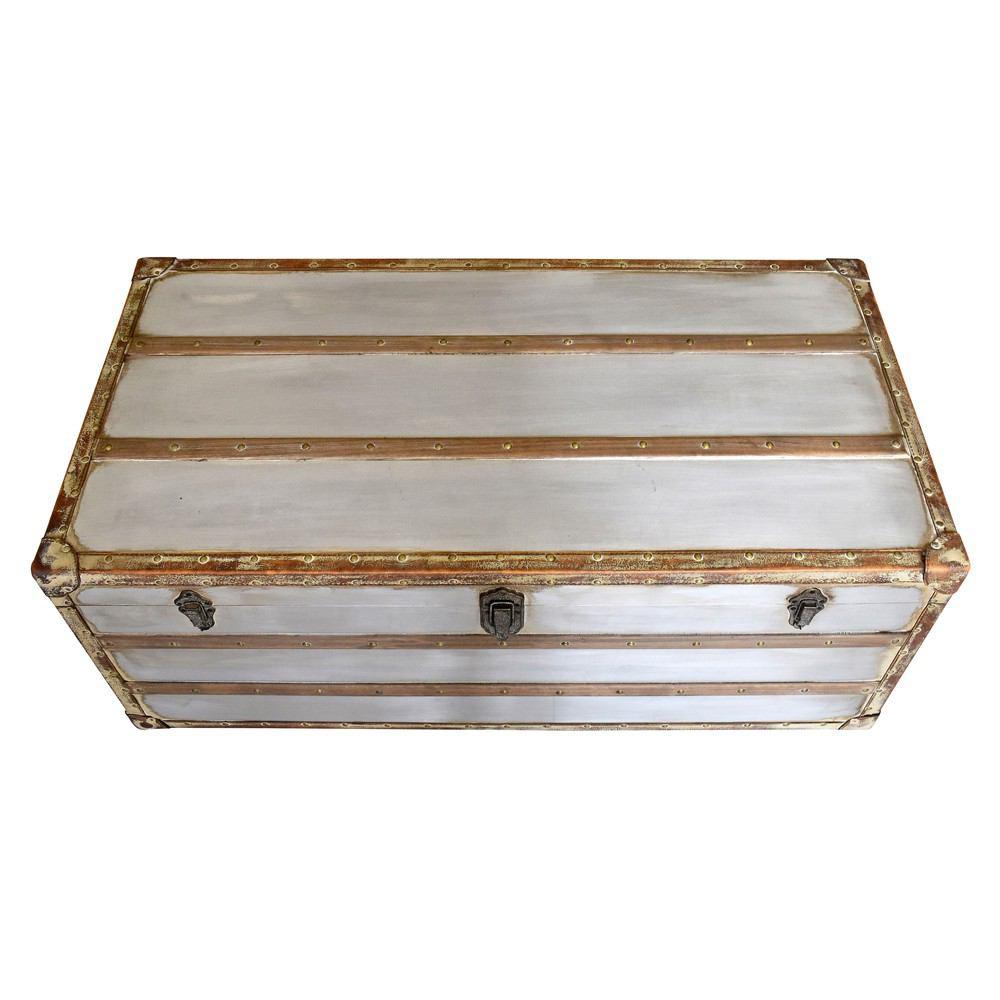 Moe's Home Collection Steamer Trunk Coffee And Side Tables Set