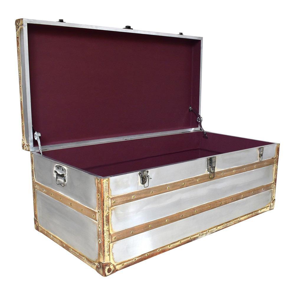 Moe's Home Collection Steamer Trunk Coffee And Side Tables Set