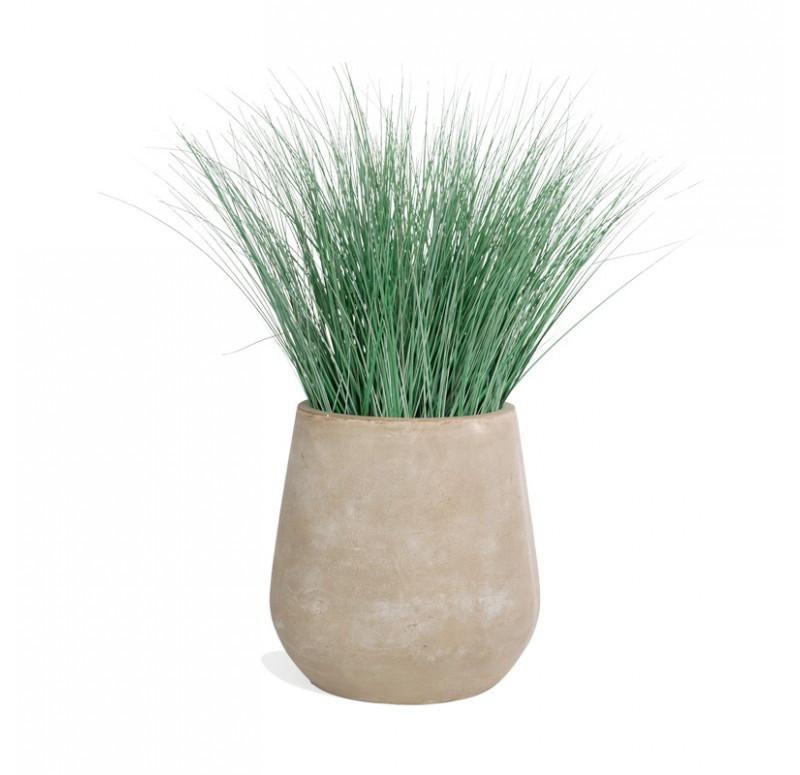 Gold Leaf Design Group Bear Grass In Urbano Bell Fiber Clay Planter