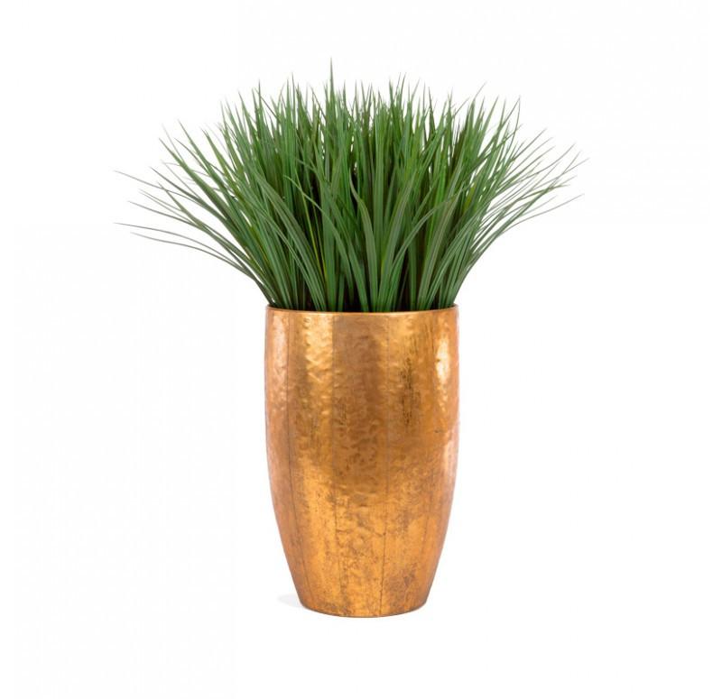 Gold Leaf Design Group Liriope Grass In Hammered Suza Planter