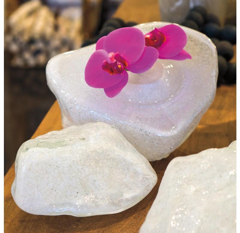 Gold Leaf Design Group Fuchsia Orchids In Iceberg Glass Sculpture