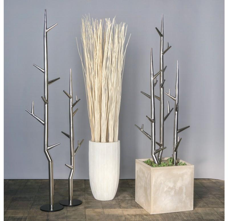Gold Leaf Design Group SS Tree Limbs In Urbano Cube Fiber Clay Planter