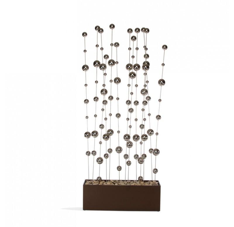 Gold Leaf Design Group Ball Sway In Custom Rectangle Planter (Polished White River Rock At Base)