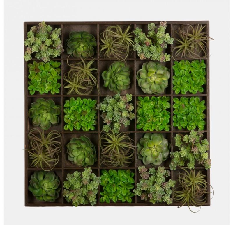 Gold Leaf Design Group Green Wall With Pixelated Succulents