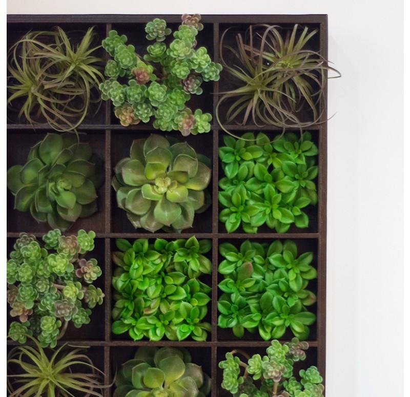 Gold Leaf Design Group Green Wall With Pixelated Succulents