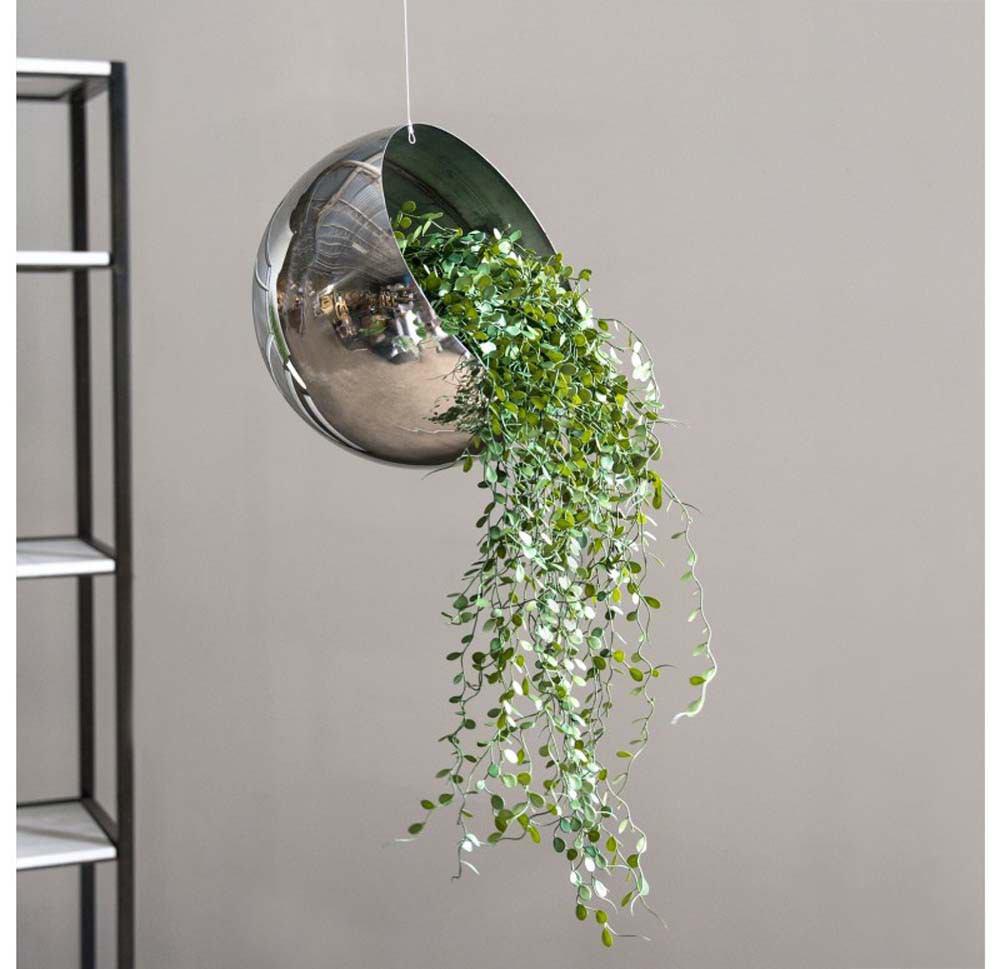Gold Leaf Design Group Angel Vine In Hanging Orb Planter